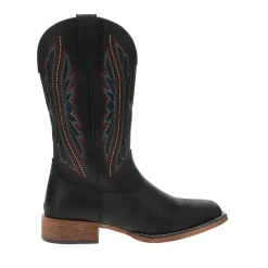 Loretta Embroidered Square Toe Pull On Cowboy Boots