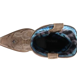 Lucretia Tooled-Inlay Embroidery Studded Snip Toe Cowboy Boots