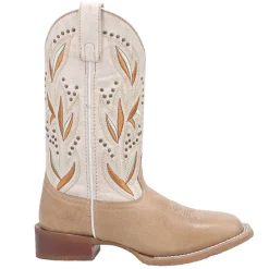 Lydia Embroidered Studded Square Toe Cowboy Boots