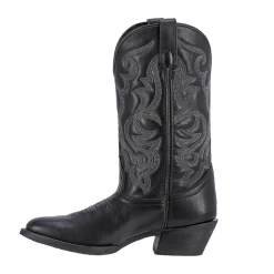 Maddie Embroidered Round Toe Pull On Cowboy Boots