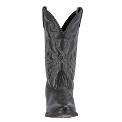 Maddie Embroidered Round Toe Pull On Cowboy Boots
