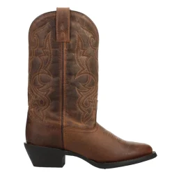 Maddie Embroidered Round Toe Pull On Cowboy Boots
