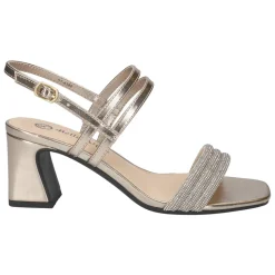 Majesty Metallic Rhinestone Slingback Sandals