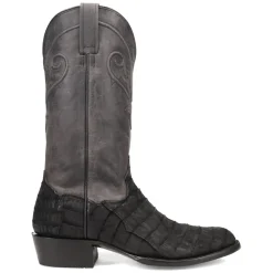 Makara Alligator Round Toe Pull On Cowboy Boots