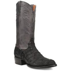 Makara Alligator Round Toe Pull On Cowboy Boots