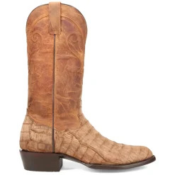 Makara Caiman Round Toe Pull On Cowboy Boots