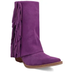 Marlie Fringe Snip Toe Zippered Cowboy Boots