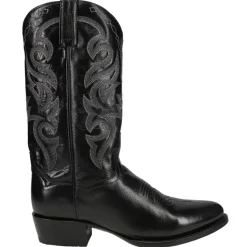 Milwaukee Embroidered Narrow Round Toe Cowboy Boots