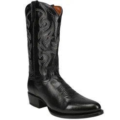 Milwaukee Embroidered Narrow Round Toe Cowboy Boots
