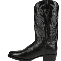 Milwaukee Embroidered Narrow Round Toe Cowboy Boots