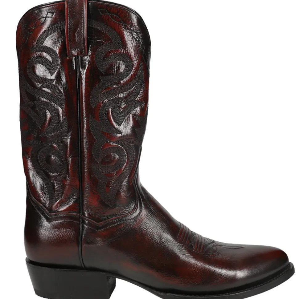 Milwaukee Embroidered Round Toe Cowboy Boots