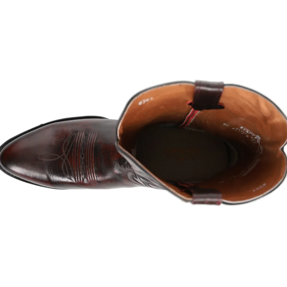 Milwaukee Embroidered Round Toe Cowboy Boots