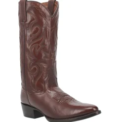 Milwaukee Embroidered Round Toe Cowboy Boots