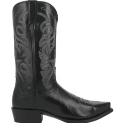 Milwaukee Embroidered Snip Toe Pull On Cowboy Boots