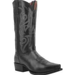 Milwaukee Embroidered Snip Toe Pull On Cowboy Boots