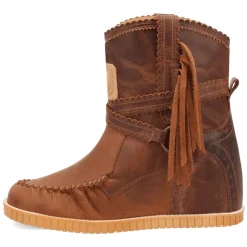 Montauk Fringe Round Toe Moccasin Boots