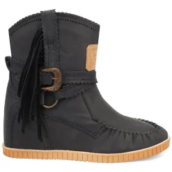 Montauk Fringe Round Toe Moccasin Boots
