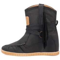 Montauk Fringe Round Toe Moccasin Boots