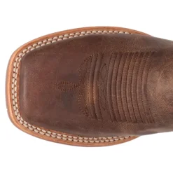 Morris Embroidered Square Toe Pull On Cowboy Boots