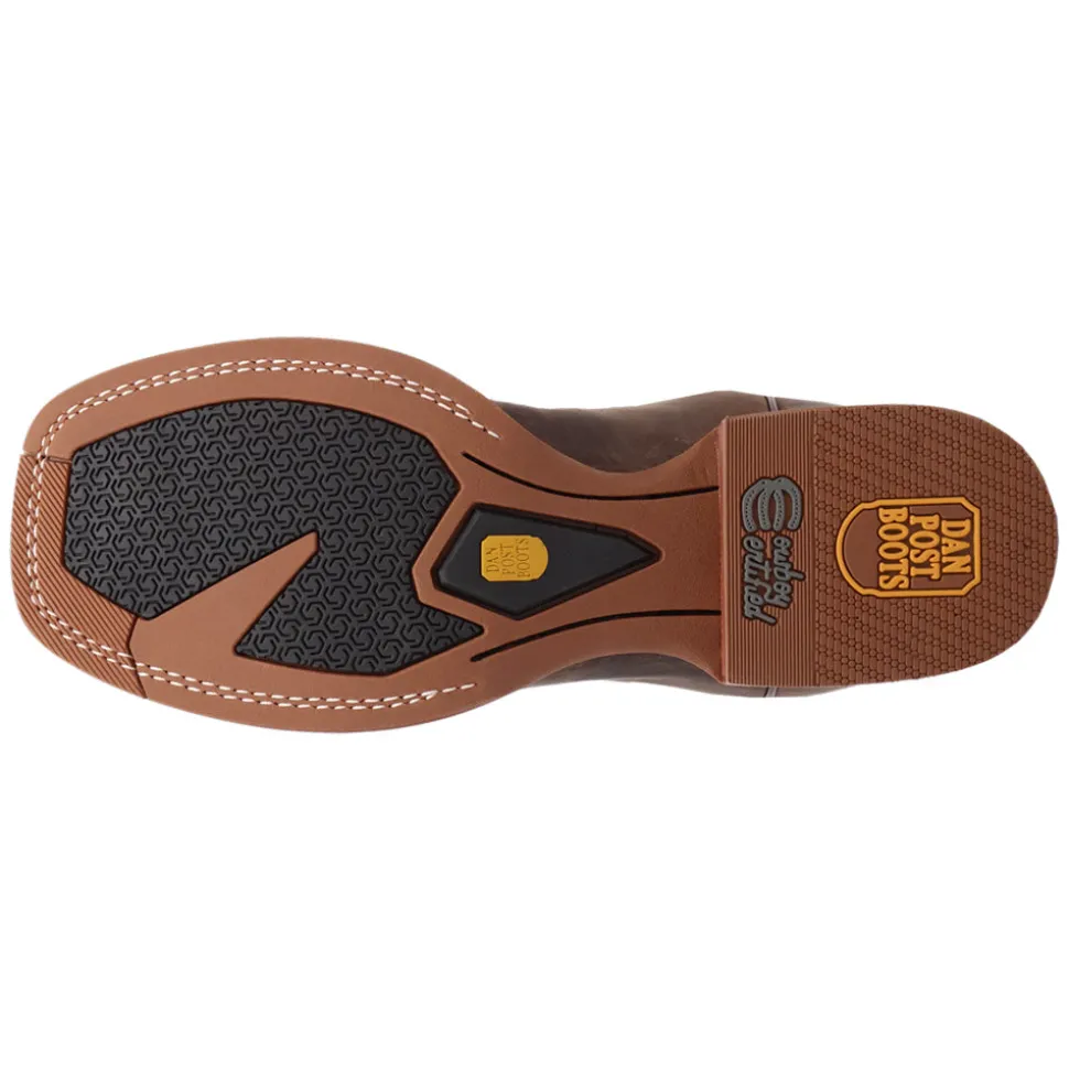 Morris Embroidered Square Toe Pull On Cowboy Boots