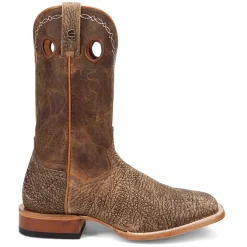 Murray Embroidered Bison Square Toe Pull On Cowboy Boots