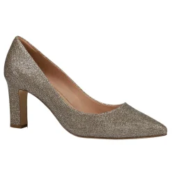Mylah Glitter Pointed Toe Block Heel Pumps