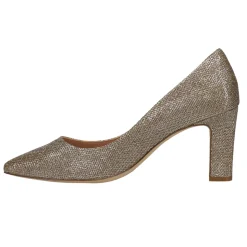Mylah Glitter Pointed Toe Block Heel Pumps