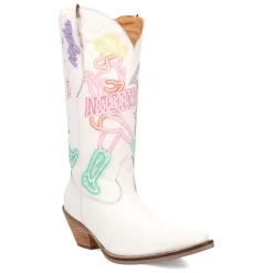 Nashville Nights Embroidered Graphic Snip Toe Cowboy Boots