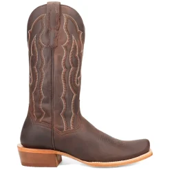 Oakwood Embroidered Square Toe Pull On Cowboy Boots