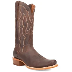 Oakwood Embroidered Square Toe Pull On Cowboy Boots