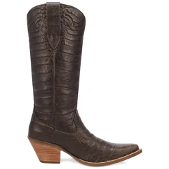 Ozzie Croc Embossed Snip Toe Cowboy Boots