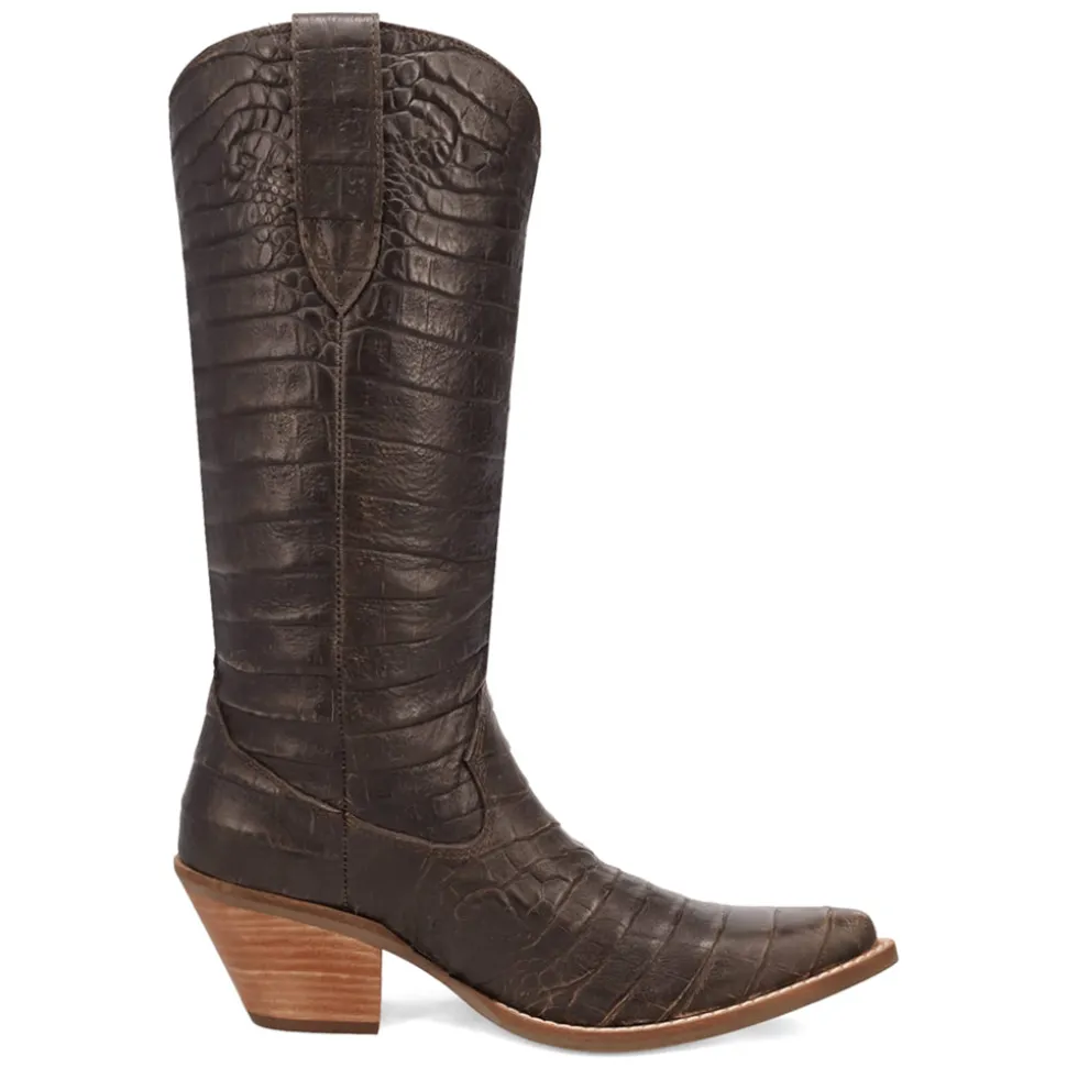 Ozzie Croc Embossed Snip Toe Cowboy Boots