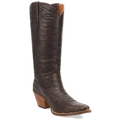 Ozzie Croc Embossed Snip Toe Cowboy Boots
