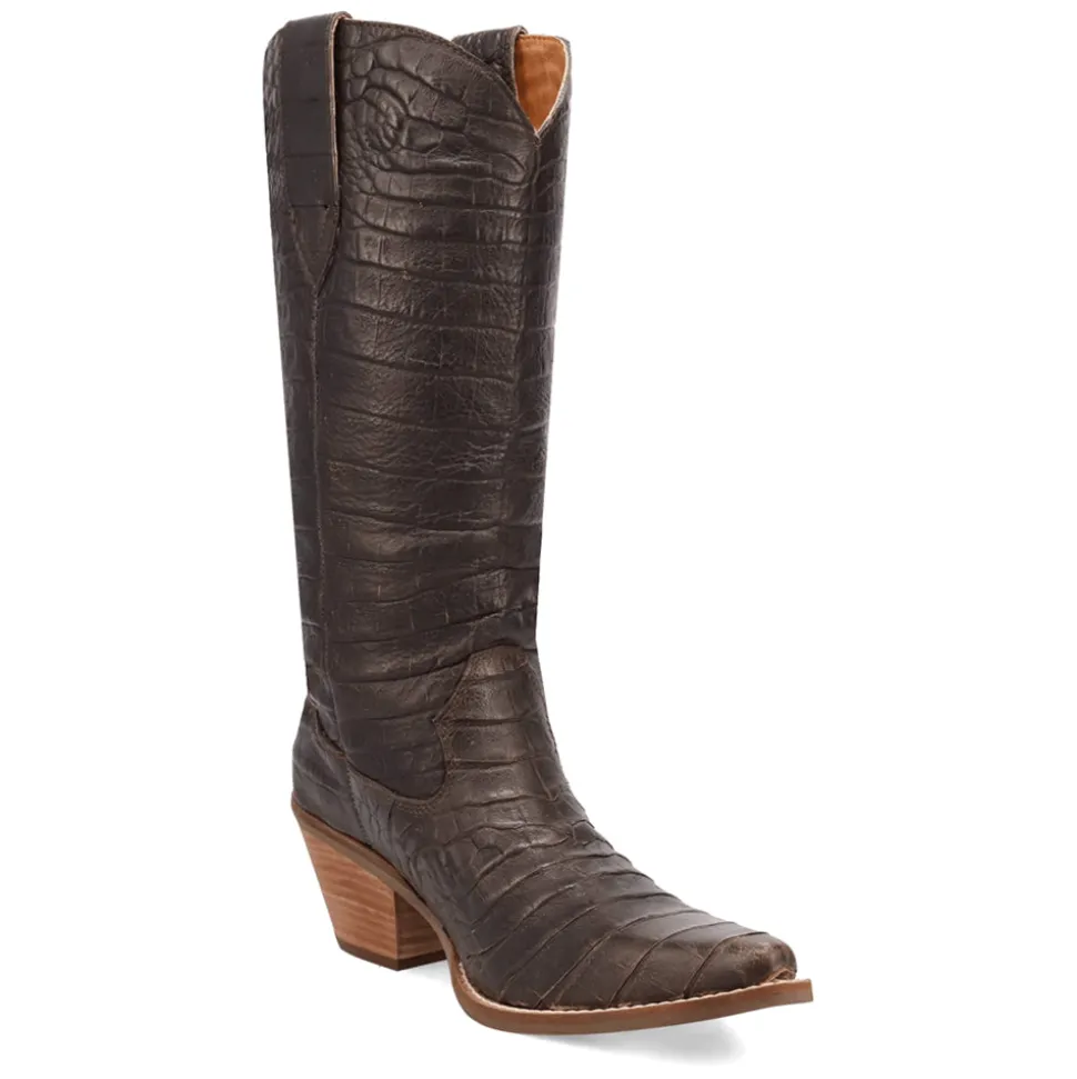 Ozzie Croc Embossed Snip Toe Cowboy Boots