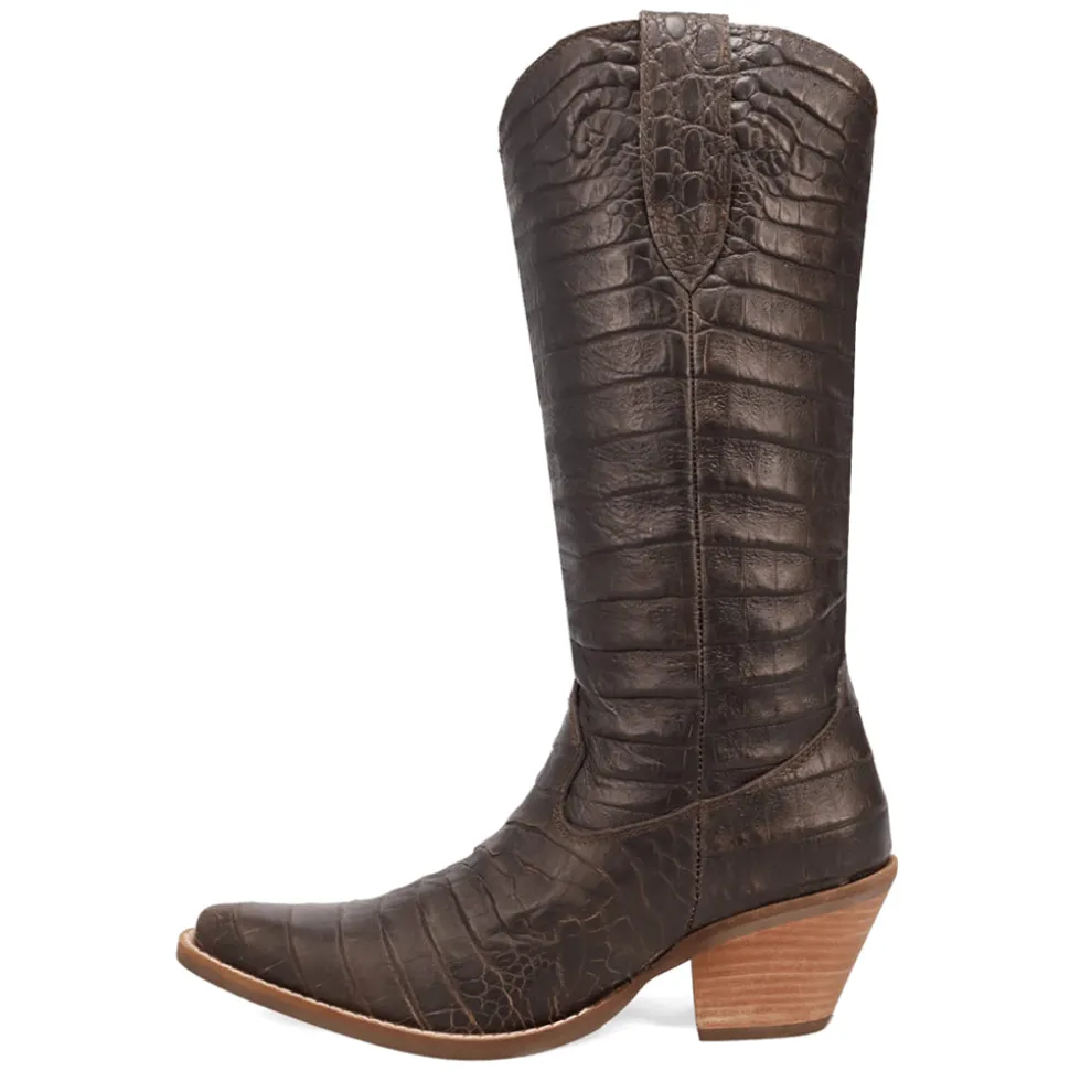 Ozzie Croc Embossed Snip Toe Cowboy Boots