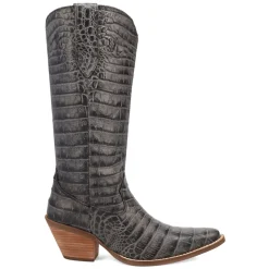 Ozzie Croc Embossed Snip Toe Cowboy Boots