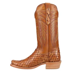 Pirarucu Embroidered Narrow Square Toe Cowboy Boots