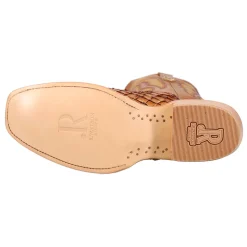 Pirarucu Embroidered Narrow Square Toe Cowboy Boots