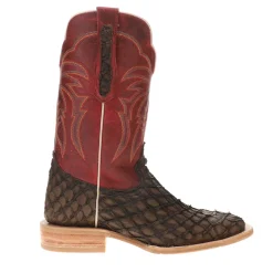 Pirarucu Embroidered Wide Square Toe Cowboy Boots