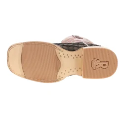 Pirarucu Embroidered Wide Square Toe Cowboy Boots