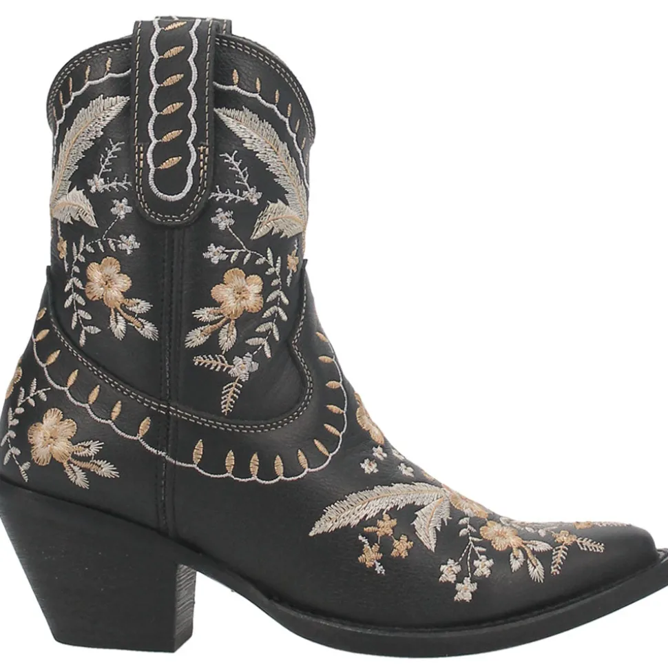 Primrose Embroidered Floral Snip Toe Cowboy Booties