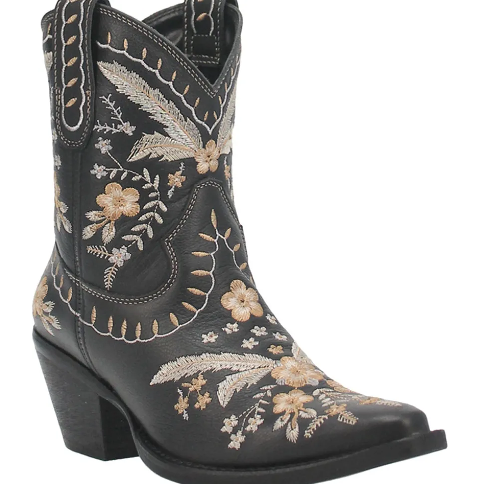 Primrose Embroidered Floral Snip Toe Cowboy Booties