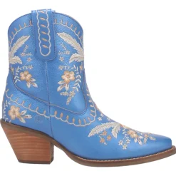 Primrose Metallic Embroidered Floral Snip Toe Cowboy Booties
