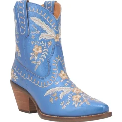 Primrose Metallic Embroidered Floral Snip Toe Cowboy Booties