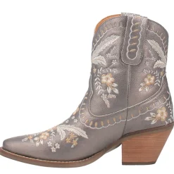 Primrose Metallic Embroidered Floral Snip Toe Cowboy Booties