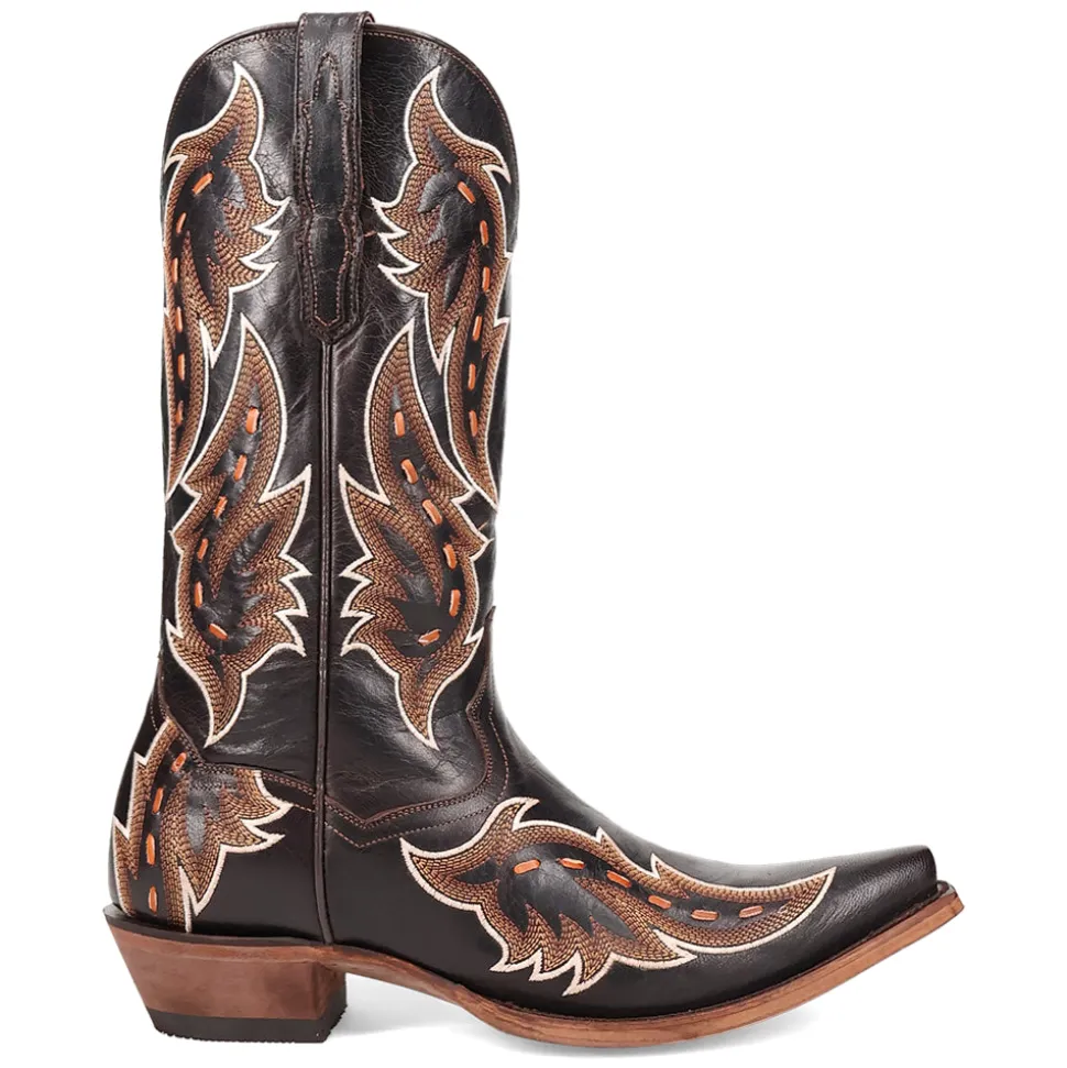 Racer Embroidered Snip Toe Cowboy Boots