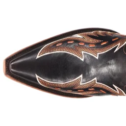 Racer Embroidered Snip Toe Cowboy Boots