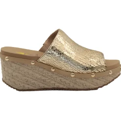 Ravine Metallic Studded Wedge Sandals