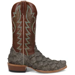 Riggs Pirarucu Embroidered Square Toe Pull On Cowboy Boots