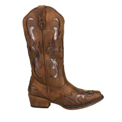 Riley Flextra Glitter Snip Toe Cowboy Boots